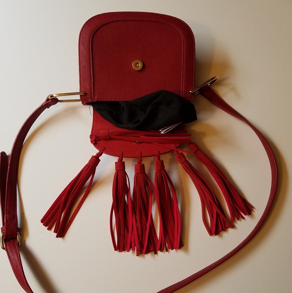 Red crossbody bag